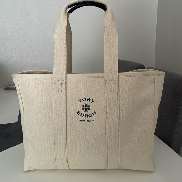 New✨ tory burch canvas large tote shoulder bag 156476 - Picture 2 of 14